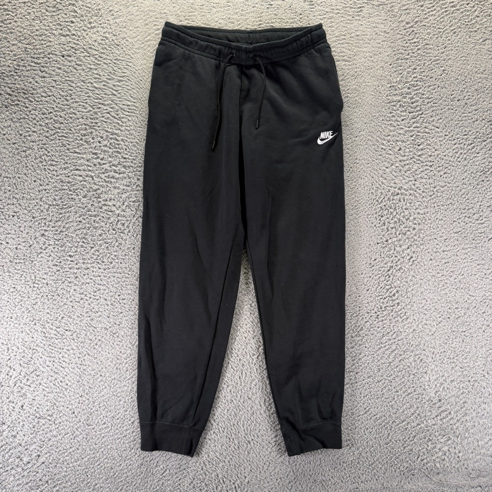 Nike Pant Mens M Black Cotton Jogger Tapered Performance Workout Running Sports
